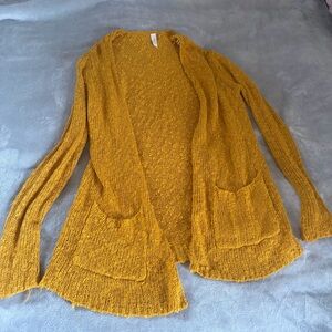 Love Mustard Open-Front Cardigan
